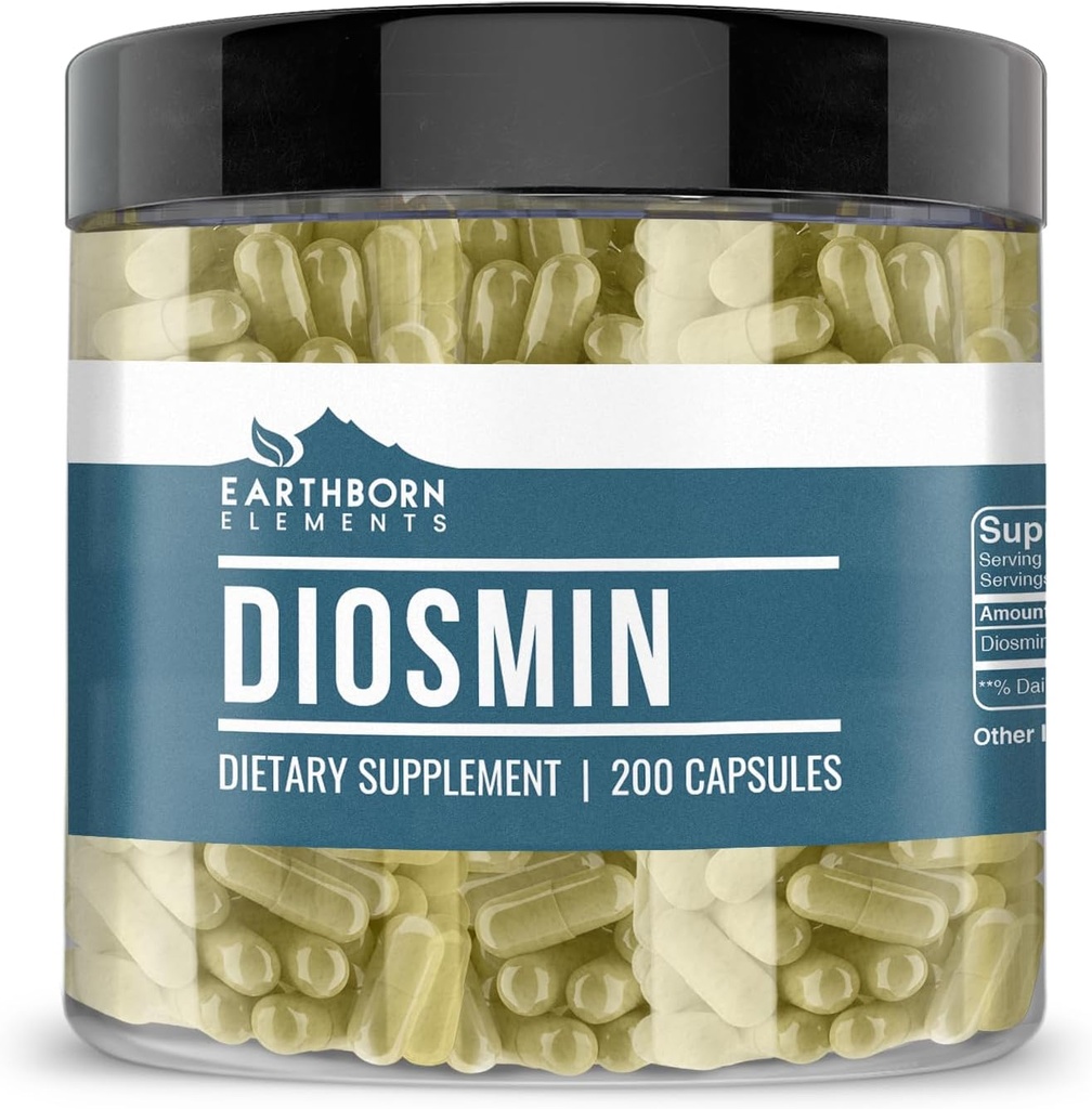 Earthborn Στοιχεία Diosmin Pure & Undiluted, Δεν Πρόσθετα (200 κάψουλες)