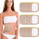 Castor Oil Pack, Castor Oil Patches Use, Organic Cotton Self-Adhesive Pads, Portatif Anti Leakage No Wash