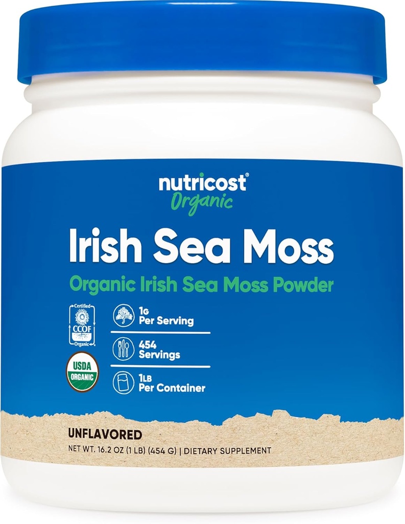 Nutricost Organic Irish Moss Toz (1 LB) - Gluten Free, Non-GMO, Vegetarian Friendly Friendly