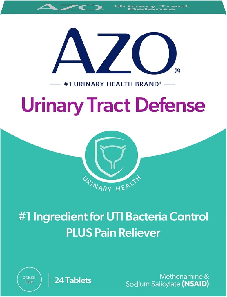 AZO Urinary Tract Defense Antibacterial Protection, FSA/HSA Eable, Bir Doktor Görebileceğine kadar bir UTI kontrol edin, No. 1 Most Trusted Urinary Health Brand, 24 Count (Pack of 1)