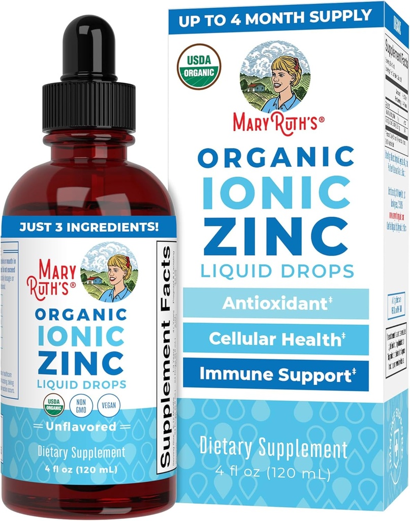 MaryRuth Organics çinko Supplements for Immune Support | Ionic çinko for Kids & Yetişkinler | Liquid Supplement | 40 Day Supply | Skin Care Supplement | Vegan | Gluten Free | Glycerin Based | 4 ozz