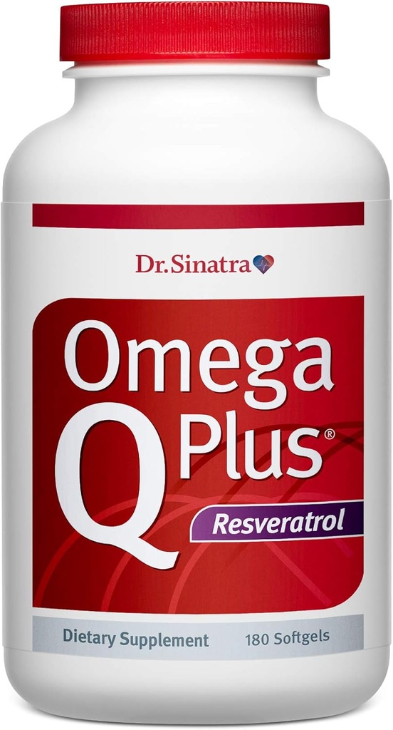 Dr. Sinatra Omega Q Plus Resveratrol - Omega-3 Supplement with CoQ10 and Resveratrol - You Age Well (180 softgels) Yardım etmek için Kapsamlı Kalp ve Tüm Vücut Sağlığını Teşvik Ediyor