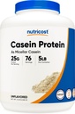 Nutricost Casein Protein Toz 5lb - Micellar Casein, Non-GMO, Gluten Free (Unflavored)