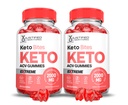(2 Pack) Keto Bits Keto ACV Gummies Extreme 2000MG Keto Bites Keto Gummies Apple Cider Vinegar Formulated with Pomegranate Beet Juice B12 Vegan Non GMO 120 Gummys