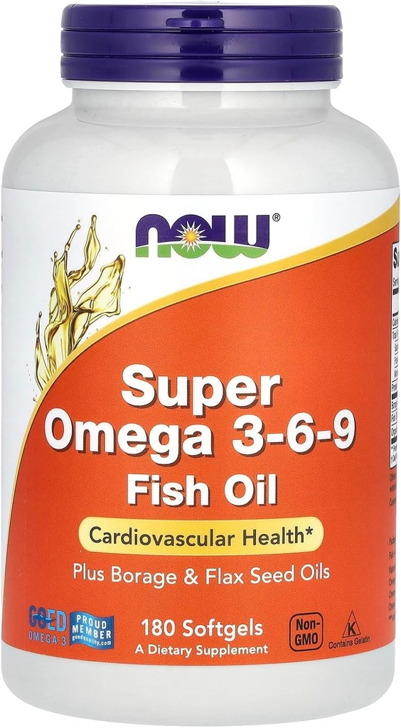 Şimdi Gıdalar Super Omega 3-6-9 Soft-gels, 1200Mg, 180-Count