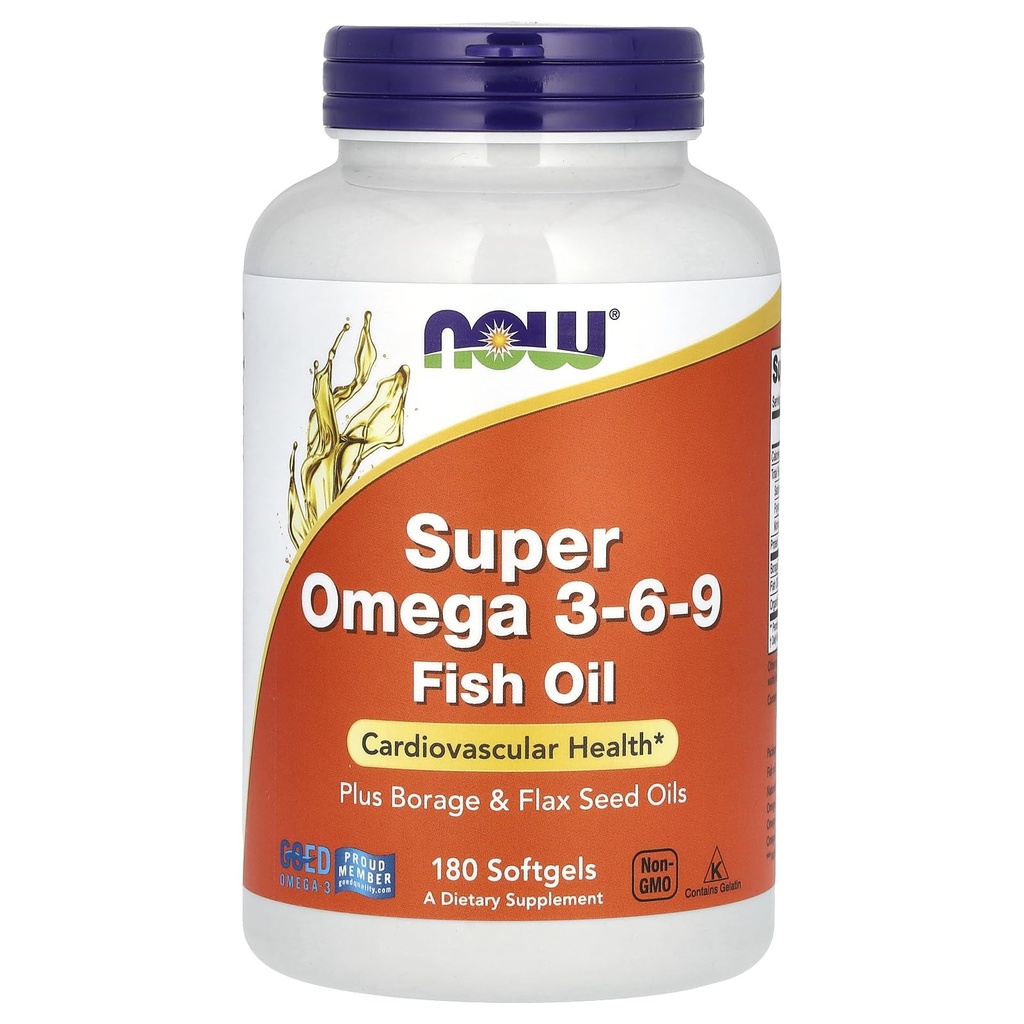 Şimdi Gıdalar Super Omega 3-6-9 Soft-gels, 1200Mg, 180-Count