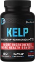 Sea Kelp Supplement 6750mg Ισοδύναμο - 5 Μήνες 10 Herbal Complex Συνδυασμένη Schisandra, Ashwagandha, Turmeric, Ginseng, Rhodiola & more - Σώμα υποστήριξης, δέρμα, καρδιά & ανοσοποιητικό σύστημα - 150 Μετρήσεις