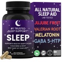Yetişkinler için Doğal Uyku Yardımı Hayatınızın En İyi Uykusu GAValerian Root │GABA │5-HTP MeMelatonin Ha120 Non-Habit Formats │Lab Tested
