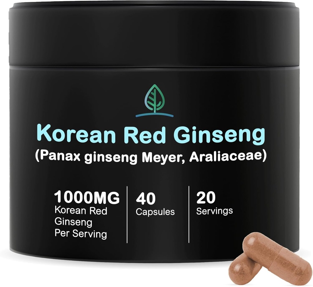 Holistic Bin Koreli Red BTC Capsules Pure Panax BTC Supplement | Vegan, Gluten Free, Non GMO, No Fillers | Ginsenosides (40 Capsules)