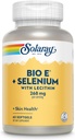 Bio Vitamin E 400 IU (268 mg) με Selenium 100 mcg και Λεκιθίνη - Θυρεοειδή Υποστήριξη, Αντιοξειδωτικό και Ανοσοποιητικό Συμπλήρωμα Υποστήριξης, Υψηλή Απορρόφηση, Εργαστήριο Επαληθευμένο, 60-Day Εγγύηση, 30 Μερίδες, 60 Softgels