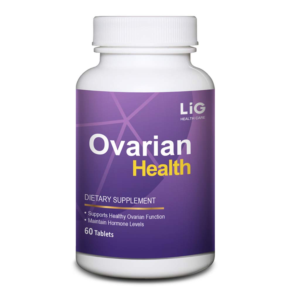 LIG Ovarian Health - Natural Supplement (60 Tablet) - Kumaş Ovarian Cysts - Denge Hormon Seviyeleri - Ovarian Health - Honeysuckle Çiçek