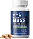 İrlandalı Deniz Moss 6000 mg - 2000 mg Black Seed Oil Ashwagandha Burdock Root Ginger Capsules - Gelişmiş Seamoss Vitamin Multi Mineral Kompleks Tamam Pills for Men Women Women