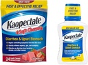 Kaopectate Anti-Diarrheal Soft Chews 24 Count and Upset Stomach Relief Liquid 11 Fl Oz
