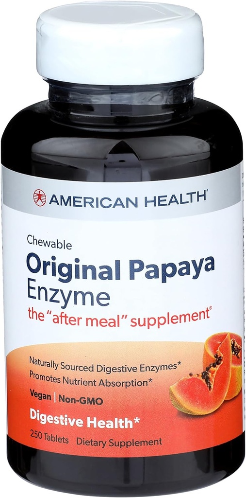 American Health Papaya Enzyme Plus, 250 CT