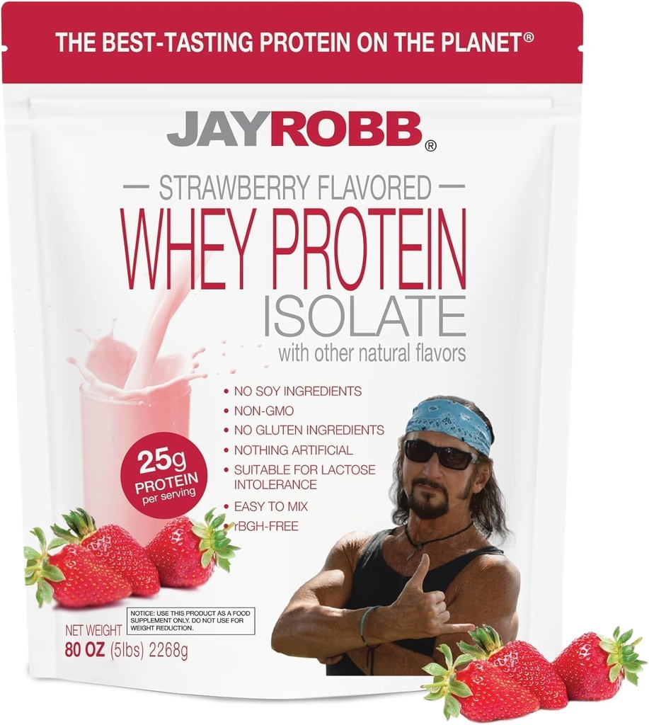 JAYROBB Whey Protein (5 Pound, Strawberry)