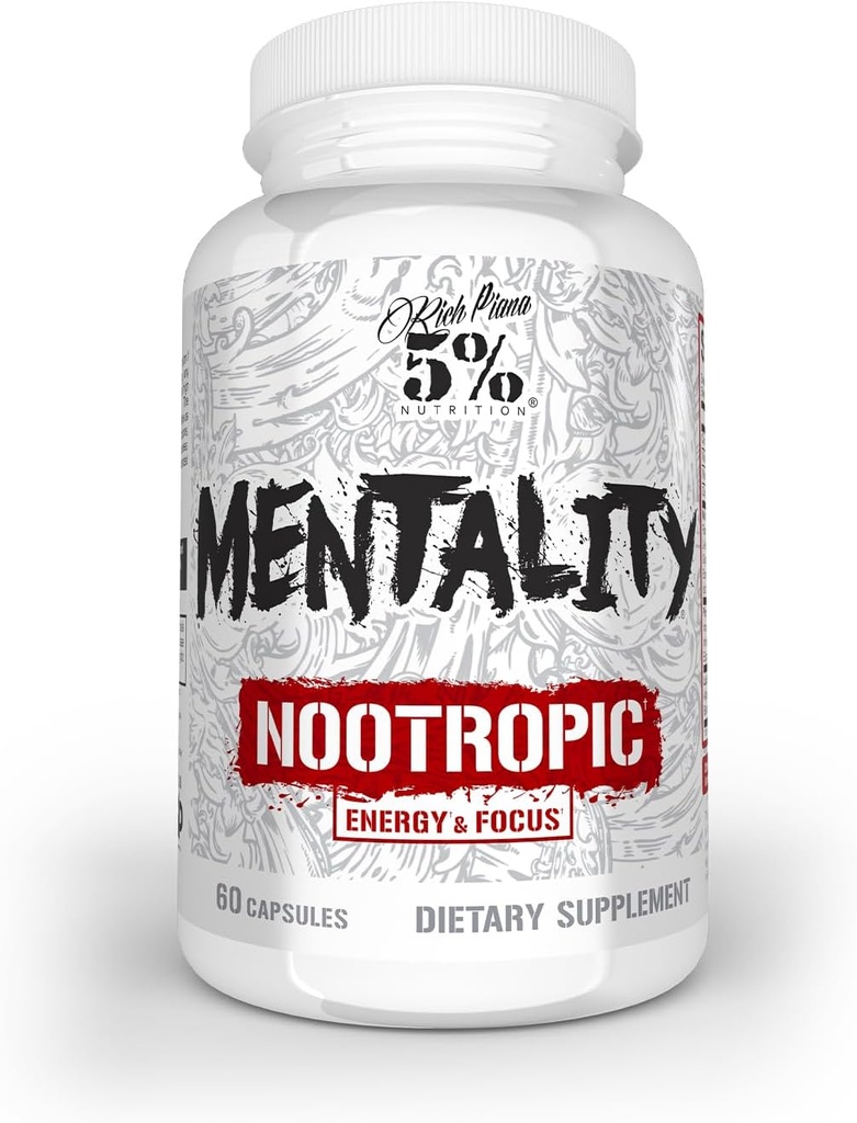 % 5 Beslenme Zengin Piana Ruhity Nootropic Mix | Brain ATM Supplement for Performance, Memory, mental Clarity | CRISPR, Ginkgo, L-Theanine, Choline, Huperzine, 60 Capsules (30 Day Supply)
