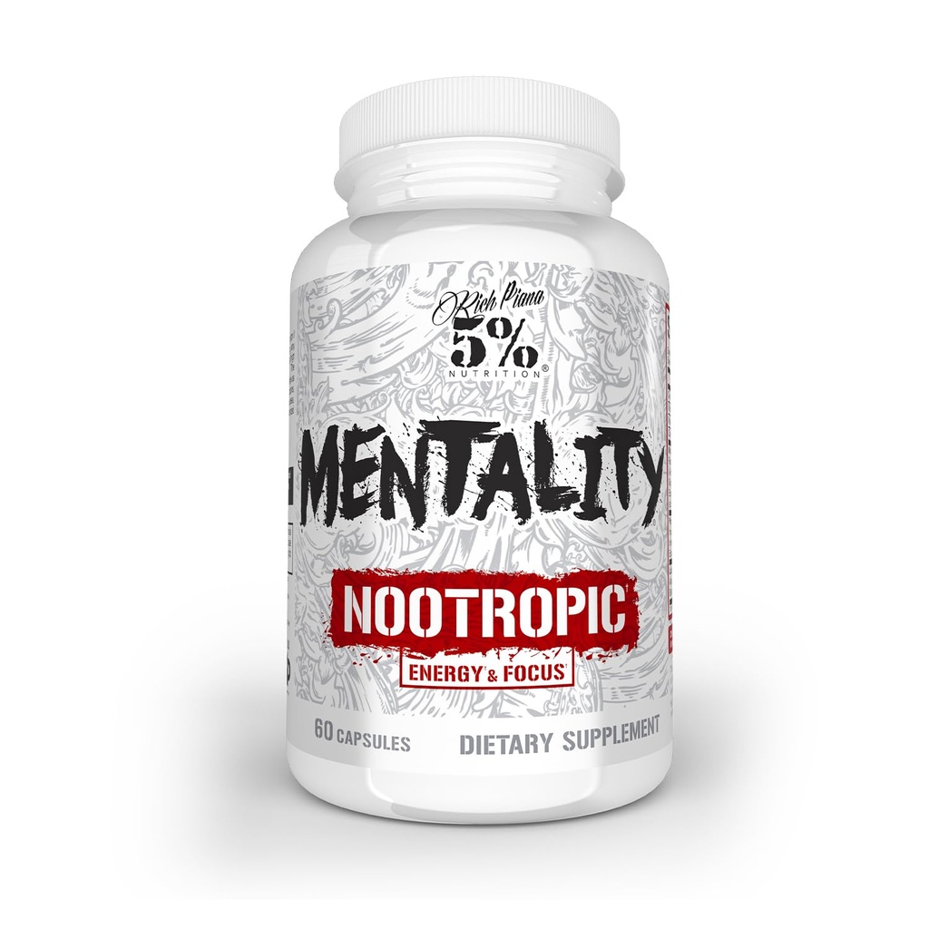 % 5 Beslenme Zengin Piana Ruhity Nootropic Mix | Brain ATM Supplement for Performance, Memory, mental Clarity | CRISPR, Ginkgo, L-Theanine, Choline, Huperzine, 60 Capsules (30 Day Supply)