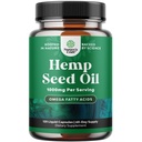 Yüksek Aborpsiyon Hemp Oil Capsules - Vegan Omega 3 6 9 Supplement with Essential Fatty Acids for Joint Support Relaxing Mood and Skin Health - Halal Non-GMO 1000 mg per Service Hemp Seed Oil Capsules