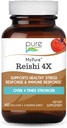 PURE ESSENCE LABS MyPure Reishi 4X Organik Mushrooms Supplement - Immune Support, Stress Relief, Build Energy (60 Capsules)