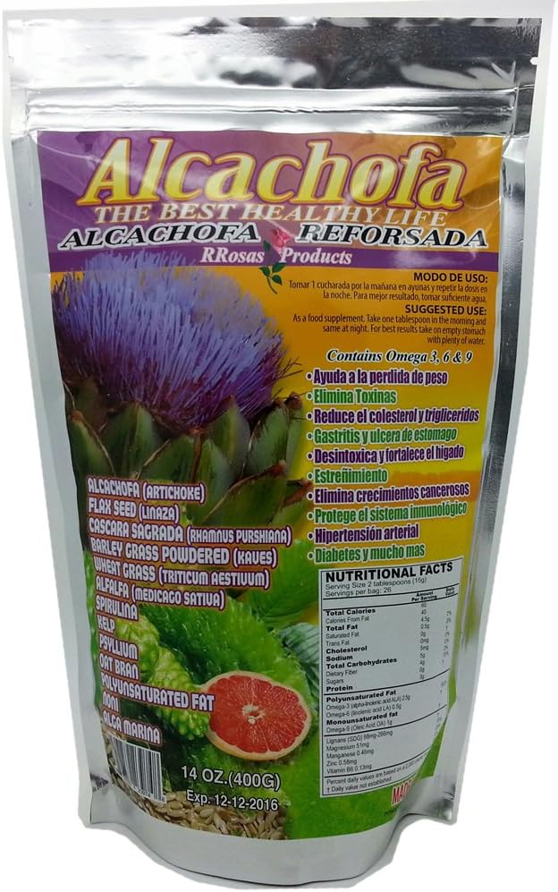 Alcachofa Reforsada Toz En İyi Sağlıklı Yaşam 14 Oz Artichoke & Much More Malzemeler