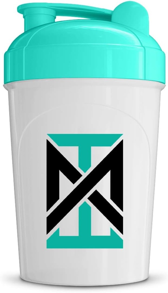 MIXT Energy Shaker Bottle, 16 oz. Shaker Bottle, BPA Free & Lid Mixing Technology (16 oz, Teal)