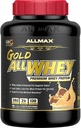 ALLMAX Gold ALLWHEY, Chocolate Peanut Butter - 5 lb - 24 Protein Per Scoop - Gluten Free, Low Carb & Low Sugar - Approx. 71 Servisler