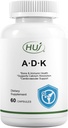 HUJ ADK Supplement, 60 Capsules, Kalsiyum, Vitaminler A, D3, K2 (MK-7)