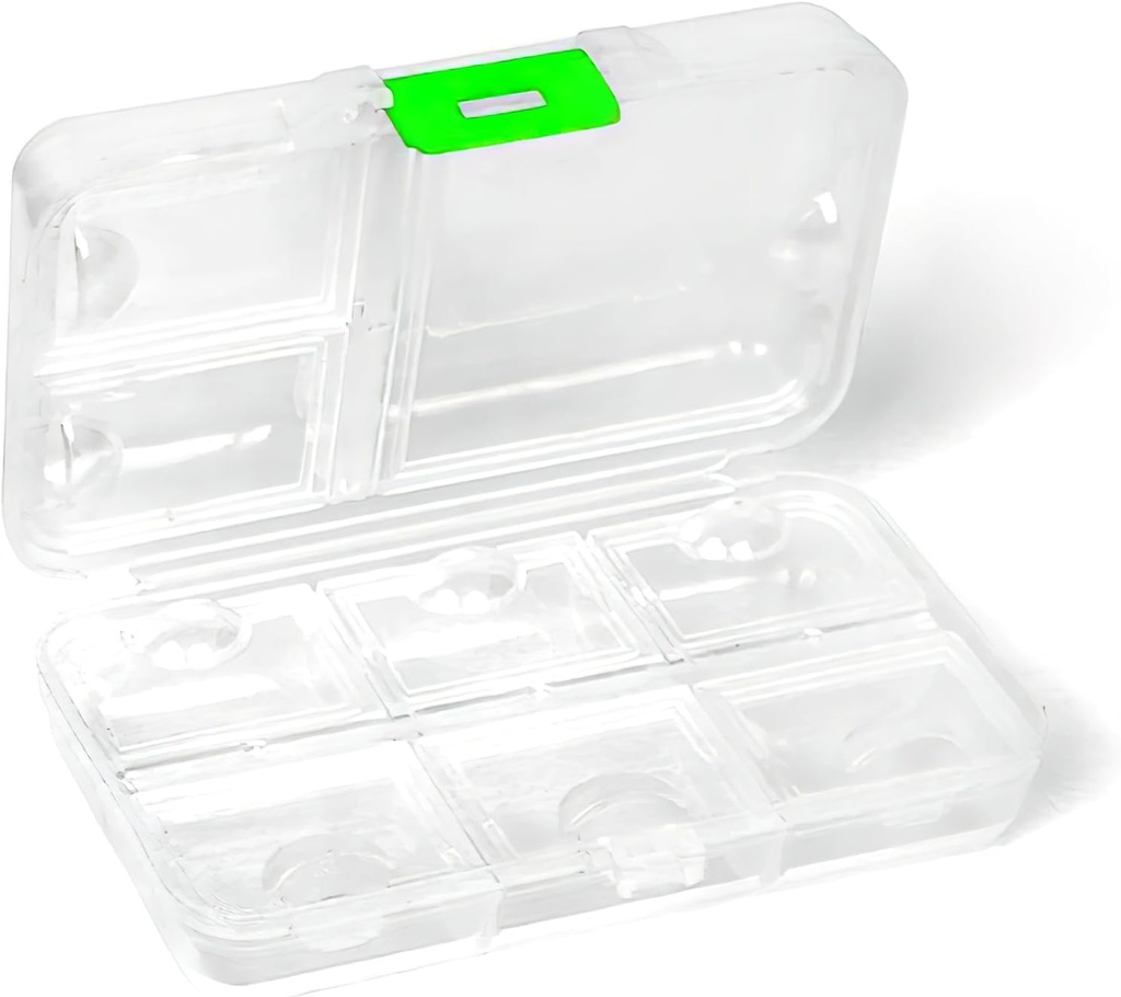Pill Organizer, Portre Pill Case, 9 bölüm Moisture-Proof Travel Pill Case for Vitamins, Medicine, Fish Oil, Supplements, Pillxia (Beyaz)