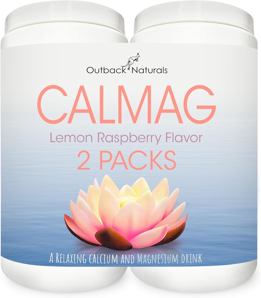 CalMag High Abxia 2:1 Macau ve Citrate Toz Supplement; Stres Yardımı, Uyku ve Bone Strength, Lemon Raspberry Flavor, 16.5 oz. (Pack of 2)