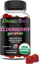 USDA Organik Yaşlılar Gummies - Yüksek Potency 150mg Organik Yaşlılar C & çinko Vitamini - Immune Support Gummies - Vegan, Gelatin & Gluten Free - 60 Count