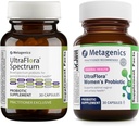Metagenics Bundle - UltraFlora Spectrum (30 Count) & UltraFlora Women's (30 Count) - για Digestive, Immune Health & Vaginal Health