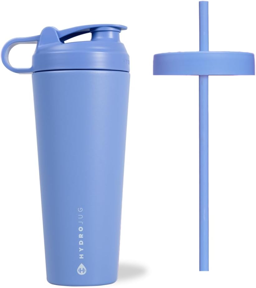 HydroJug Paslanmaz Çelik Shaker Cup 24oz - Protein Shakes, Pre-Workout Drinks, Iced Coffee - Easy Combing, Vakum I izolasyon, Cup Sahibi Uyumlu, BPA Free - Keeps Temp For Hours