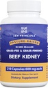 Zen Principles Grass Fed Beef Kidney Supplement, 210 Capsules, 3000 mg. DAO Enzyme for Histamine Health. Selenium ve B12 seninroid Desteği için.
