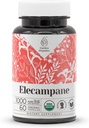 Elecampane USDA Organic 60 Capsules | High-Potency Natural Supplement | Sertifikalı Organik Vejetaryen Capsules ve Organik Elecampane (Inula Helenium) Kuru Kök (60 Capsules)