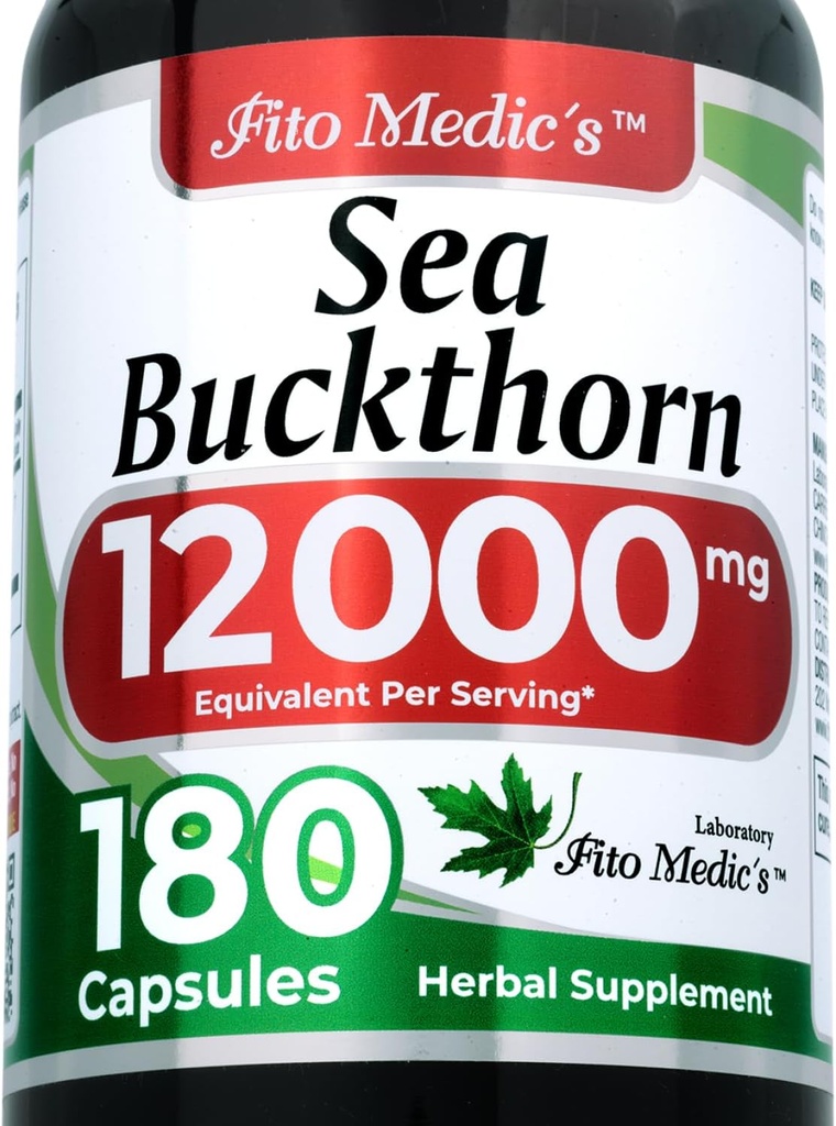Lab | deniz Buckthorn |180 Capsules | 12000 mg | Omega 7 deniz Buckthorn | Seabuckthorn Supplement | Omega 7 Supplement | Ultra high Abxia.