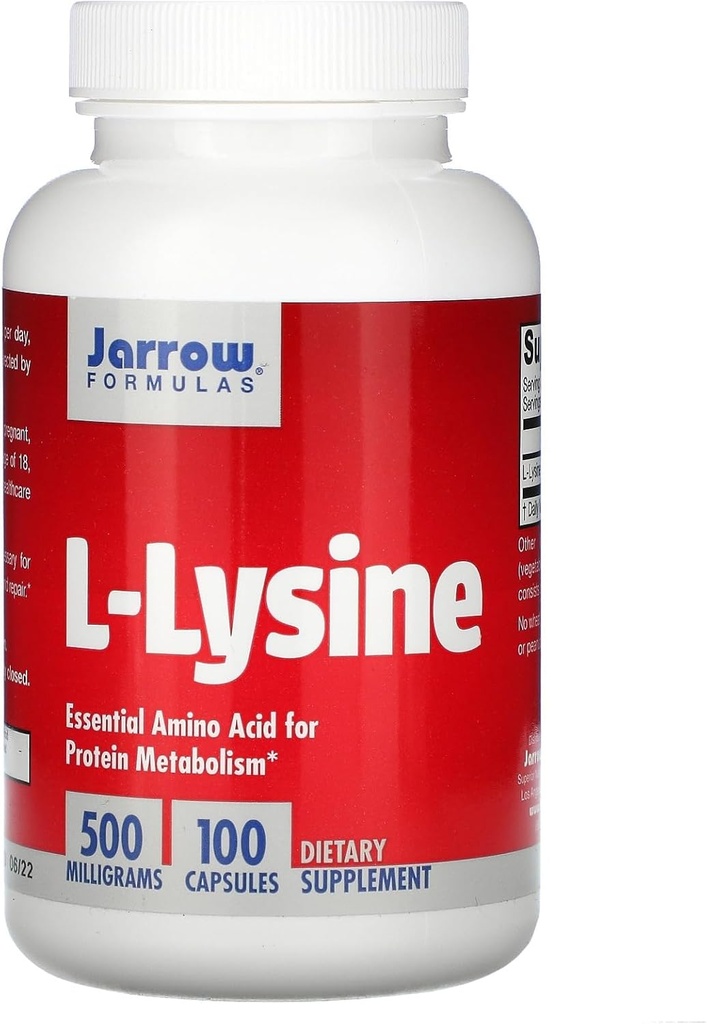 Jarrow Formulas - L-Lysine, 500 mg, 100 kapsül