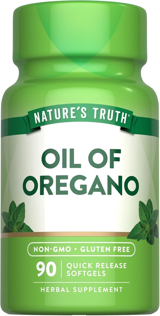 Nature's Truth Oregano Oil Softgels | 90 Pills | Contains Carvacrol | Non-GMO & Gluten Free Supplement Supplement Supplement