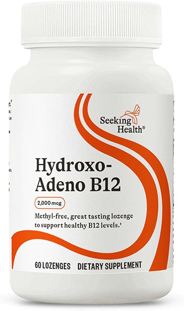 Sağlık Hidroxo-Adeno B12, 2000 mcg, Torch-Free, Supports Energy, Focus, tilation, Detox & homocysteine. Vegan, Vegetarian (60 lozenges)