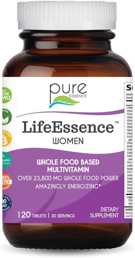 PURE ESSENCE LABS LifeEssence Women's Formula - World's Most Energyetic multiple - The Master multiple - 120 Tablets