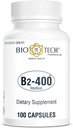Bio-Tech Pharmacal B2-400, 100 Capsules – All-Doğal Supplement – Destekler Clarity ve Verimlilik – No Dairy, Fish, Gluten, Peanut, Shellfish, GMOS & Soy – Yapay Renkler Yok