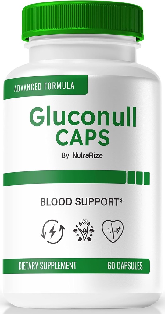 Gluconull Caps, Resmi Gluco NullCaps Formula, Genel Sağlık için Sabit Seviyeler ve Yakıt Enerjisi, Tüm Doğal Malzemeler, Gluco Null Glyco Optimizer (60 Capsules)
