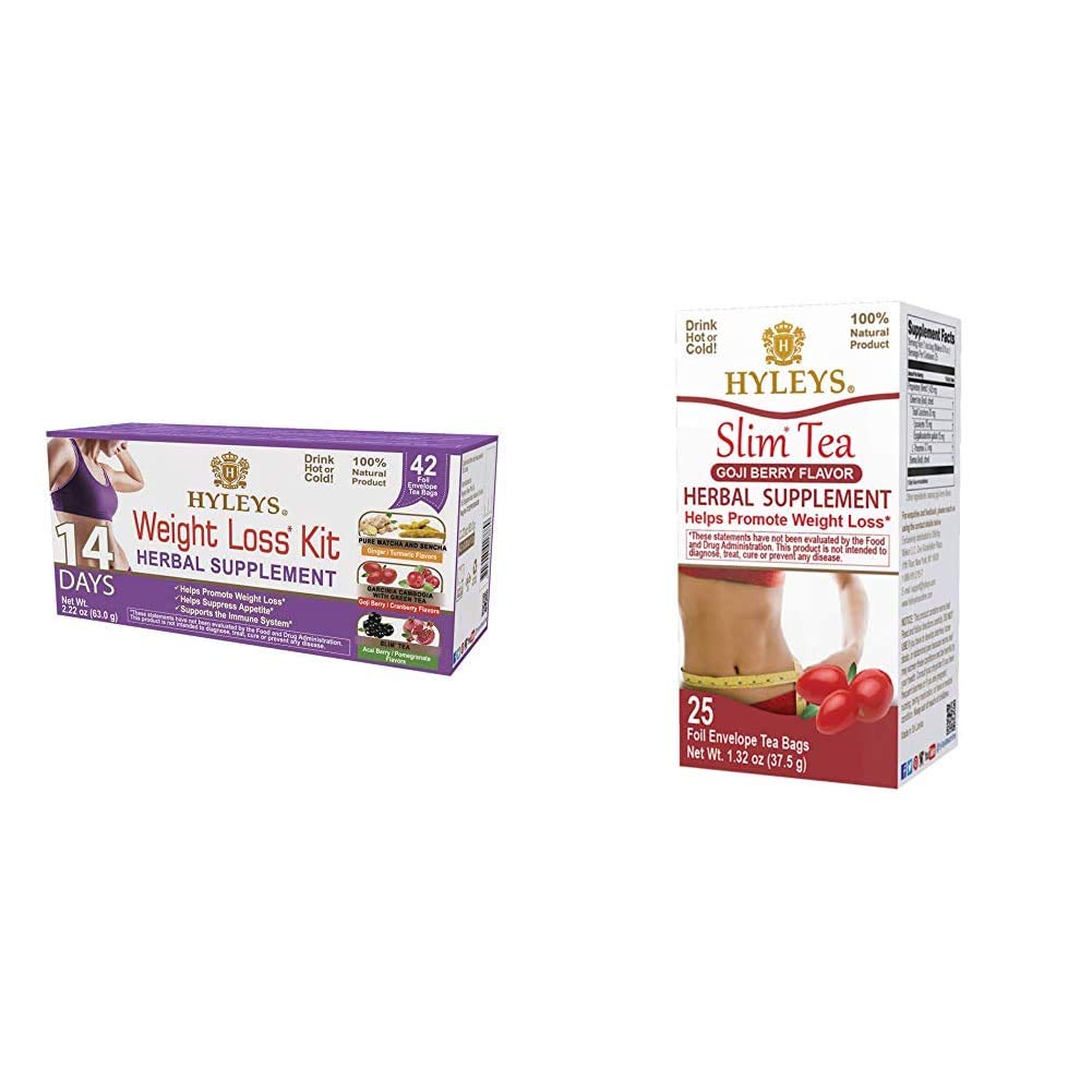 Hyleys 14 Günlük Kilo Kaybı + Slim Tea Cut Berry Flavor - Kilo Management Sches (1 Pack)