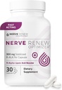 NERVE RENEW Βελτιστοποιητής - Συμπλήρωμα Διατροφής - 30 Κάψουλες - 300 mg Σταθεροποιημένο Λιποϊκό Οξύ R-Alpha ανά Καψάκιο για την υποστήριξη Φυσικών Νεύρων - Γρήγορη Απορρόφηση - Ασφαλές και Όλα Φυσικό