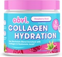 Obvi Hydration Toz | Electrolyte & Collagen Peptide Kompleksi | Hyaluronic Acid ile 5 tür Collagen | Supports Skin Elasticity & Ortak Sağlık | Sugar-Free | Raspberry Rose, 30 Hizmetler