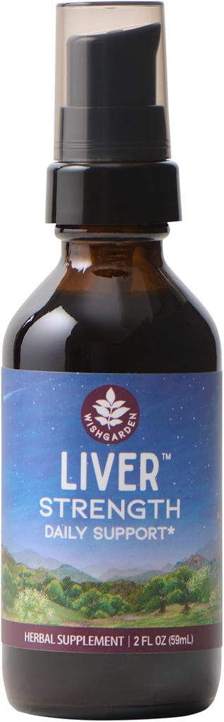 WishGarden Herbs Liver Strength Tonic - Plant-Based Herbal Liver Support Supplement with Burdock, Dandelion Root & Yellow Dock, Supports Liver Cleanse Detox & Repair, Sağlıklı Canlı Fonksiyonlar, 2oz