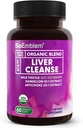 BioEmblem USDA Organik Liver Cleanse -% 80 Silymarin Milk Butle Extract for Liver Health and Liver Function with Dandelion & Artichoke Extracts - 100% Vegan, Non-GMO - Herbal Liver - 60 Capsules
