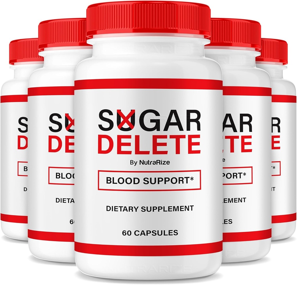 NutraRize (5 Pack) Sugar Delete Capsules, Genel Sağlık için Resmi Destek Formula, Şeker Delete Pills Sağlıklı Stabil Seviyeler, Premium SugarDelete Pastillas Review (300 Capsules)