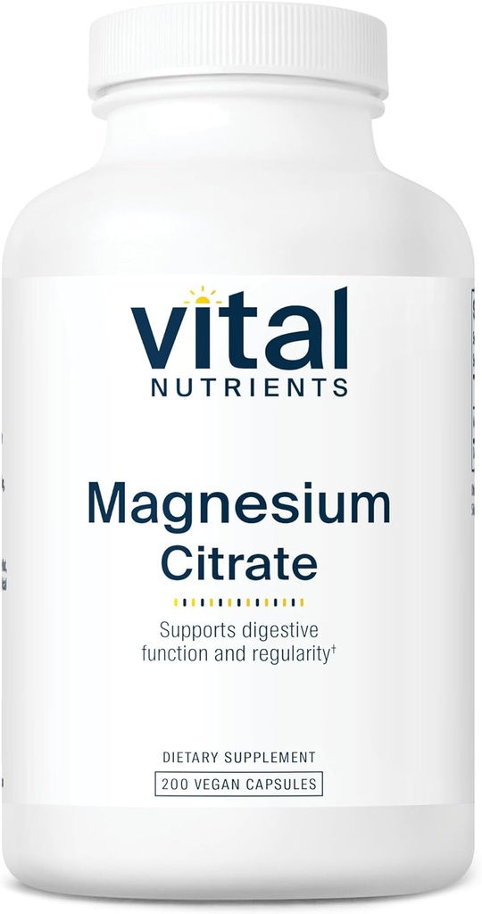 Vital Nutrients Magnezyum Citrate 150mg | Tavsiyeler | Uyku, Bone, Heart, Muscle, Kidney, & Nerve Health* | Vegan Supplement | Gluten, Dairy, Soy Free | 200 Capsules