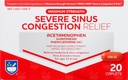 Rite Aid Severe Sinus Tıp ve Nasal Decongestant, maksimum Güçlü - 20 Caplets | Sinus Relief | Pain Relief | Multi-Symp Cold and Flu Medicine | Severe Cold & Sinus Medicine