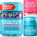 MAREE Sche - Vitamin B1 Thiamine Gummies, Lip Maske, Face Moisturizer - A, E, D, C Vitamins - Collagen & Hyaluronic Acid, Retinol- Kompleksi Skin, Nails, Saç - Kuru Lips için Maske - Anti-Aging